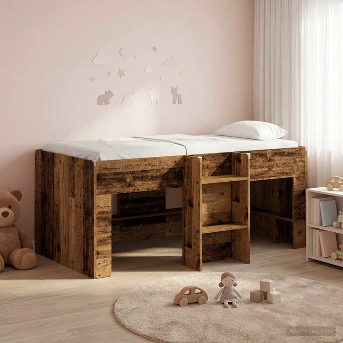 Cadru de Pat Înalț pentru Copii Lemn vechi 80 x 160 cm WALTI