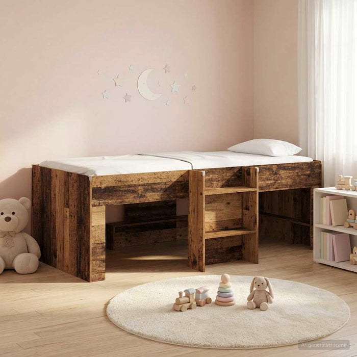 Cadru de Pat Înalț pentru Copii 2 pcs Lemn vechi 90 x 190 cm - WALTI WALTI