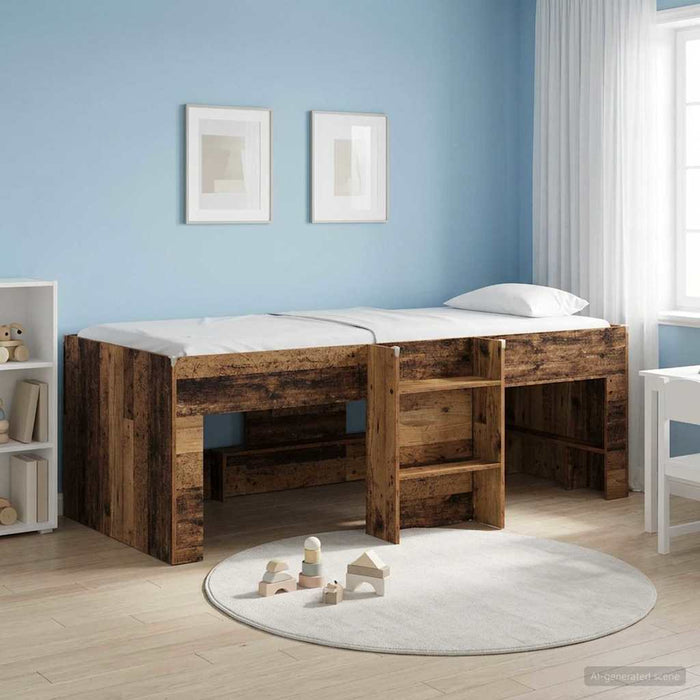 Cadru de Pat Înalț pentru Copii 2 pcs Lemn vechi 90 x 190 cm - WALTI WALTI