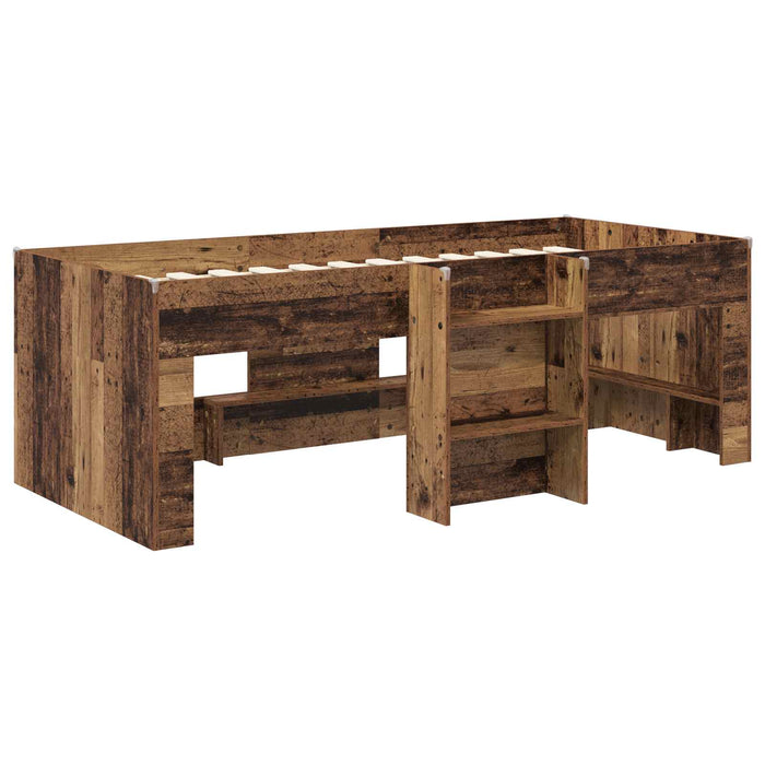 Cadru de Pat Înalț pentru Copii 2 pcs Lemn vechi 90 x 190 cm - WALTI WALTI