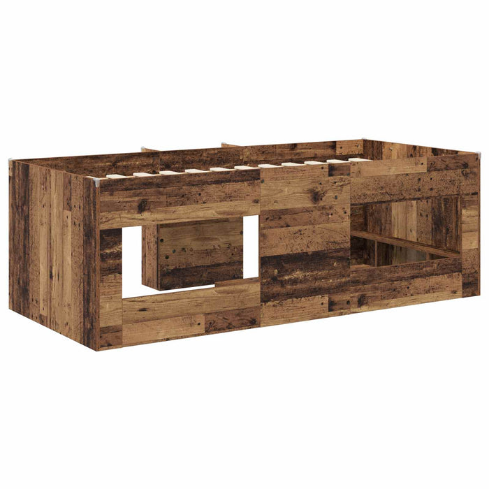 Cadru de Pat Înalț pentru Copii 2 pcs Lemn vechi 90 x 190 cm - WALTI WALTI