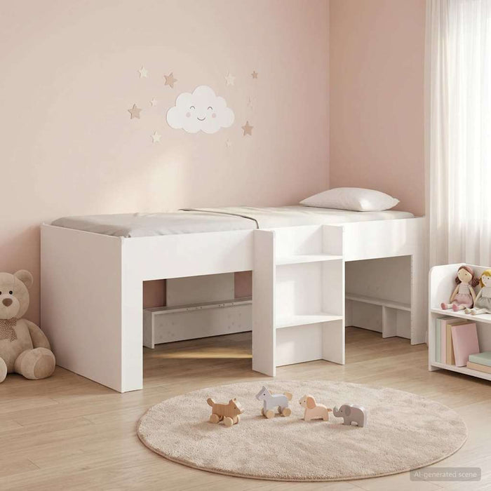 Cadru de Pat Înalț pentru Copii 2 pcs Alb 193 x 96,1 x 68,5 cm - WALTI WALTI
