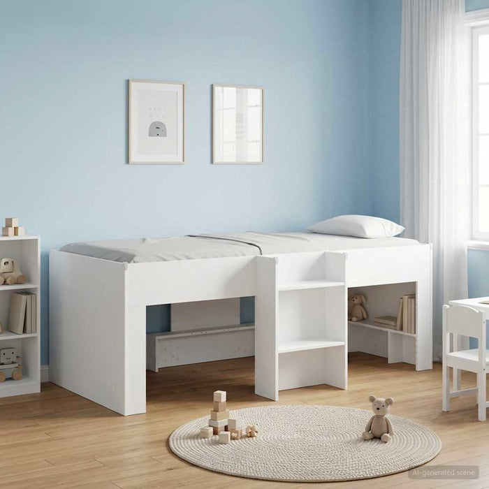 Cadru de Pat Înalț pentru Copii 2 pcs Alb 193 x 96,1 x 68,5 cm - WALTI WALTI