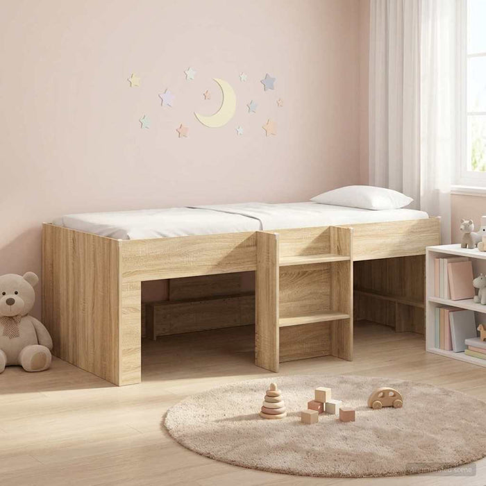 Cadru de Pat Înalț pentru Copii Stejar Sonoma 75 x 190 cm WALTI