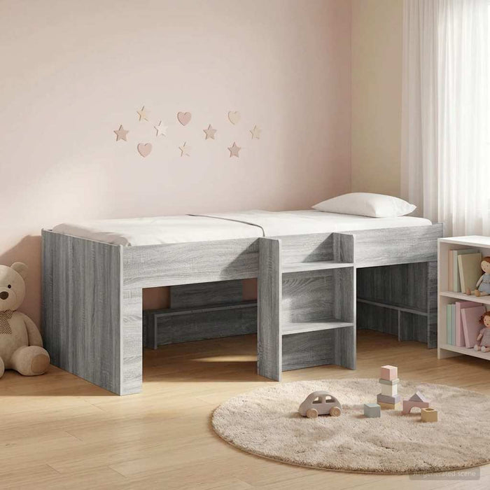 Cadru de Pat Înalț pentru Copii Sonoma gri 75 x 190 cm WALTI