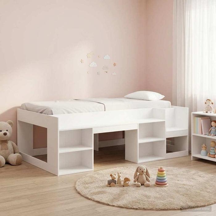 Cadru de pat pentru copii cu depozitare Alb 80 x 200 cm WALTI