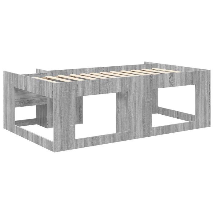 Cadru de pat pentru copii cu depozitare Sonoma gri 90 x 200 cm WALTI
