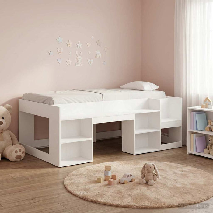Cadru de pat pentru copii cu depozitare Alb 98.5 x 200 cm WALTI