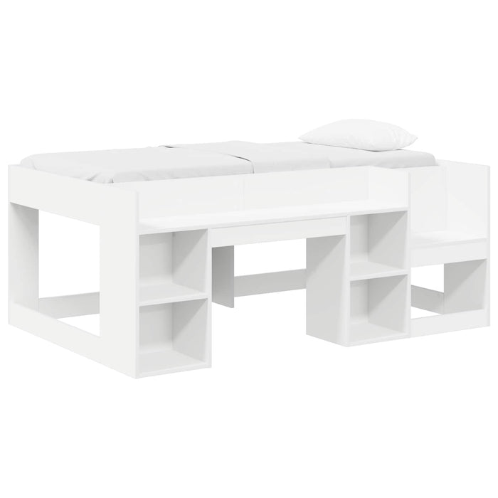 Cadru de pat pentru copii cu depozitare Alb 80 x 160 cm WALTI