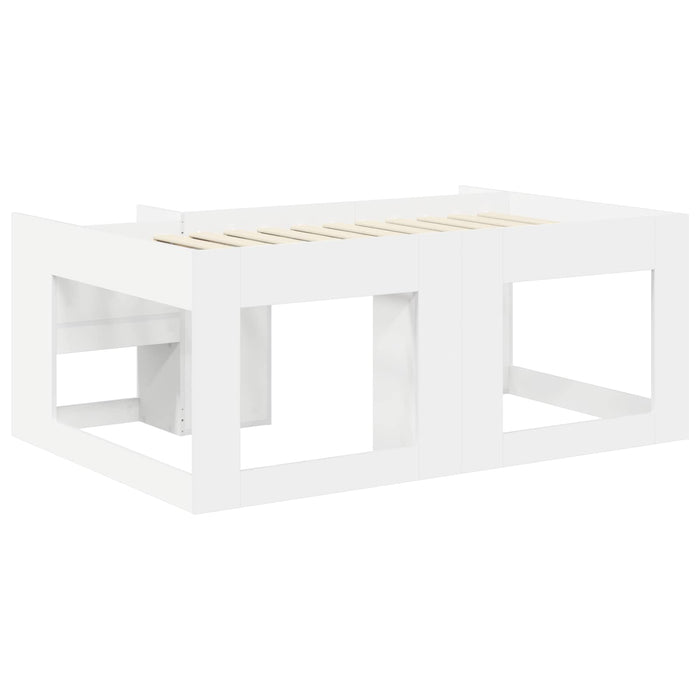 Cadru de pat pentru copii cu depozitare Alb 80 x 160 cm WALTI