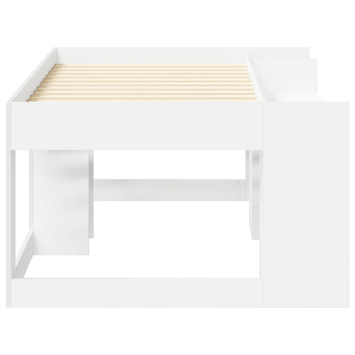 Cadru de pat pentru copii cu depozitare Alb 80 x 160 cm WALTI