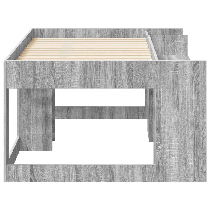 Cadru de pat pentru copii cu depozitare Sonoma gri 80 x 160 cm WALTI
