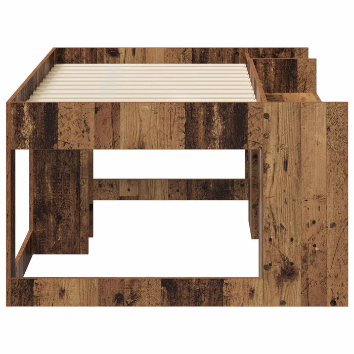 Cadru de pat pentru copii cu depozitare Lemn vechi 80 x 160 cm WALTI