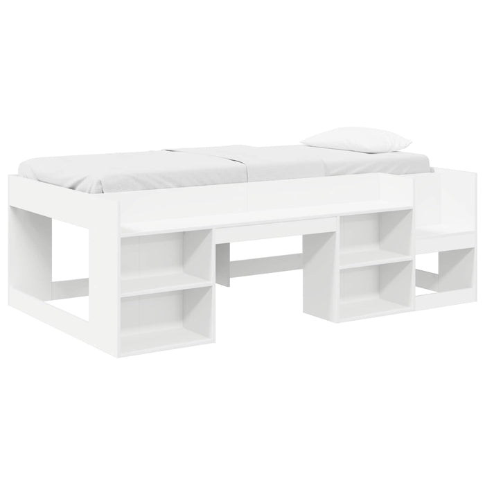 Cadru de pat pentru copii cu depozitare Alb 90 x 190 cm WALTI
