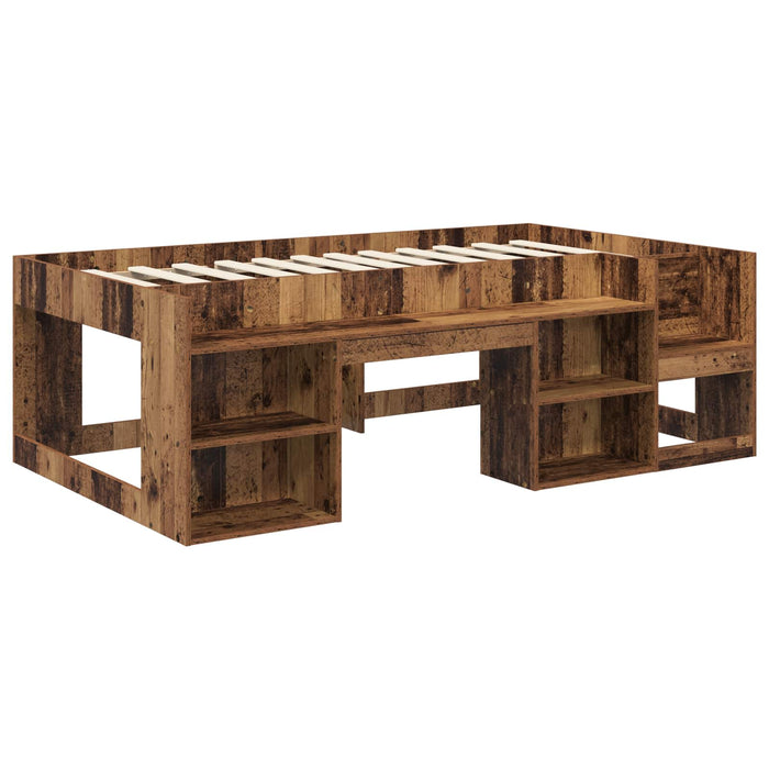 Cadru de pat pentru copii cu depozitare Lemn vechi 90 x 190 cm - WALTI WALTI