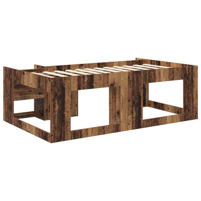 Cadru de pat pentru copii cu depozitare Lemn vechi 90 x 190 cm - WALTI WALTI