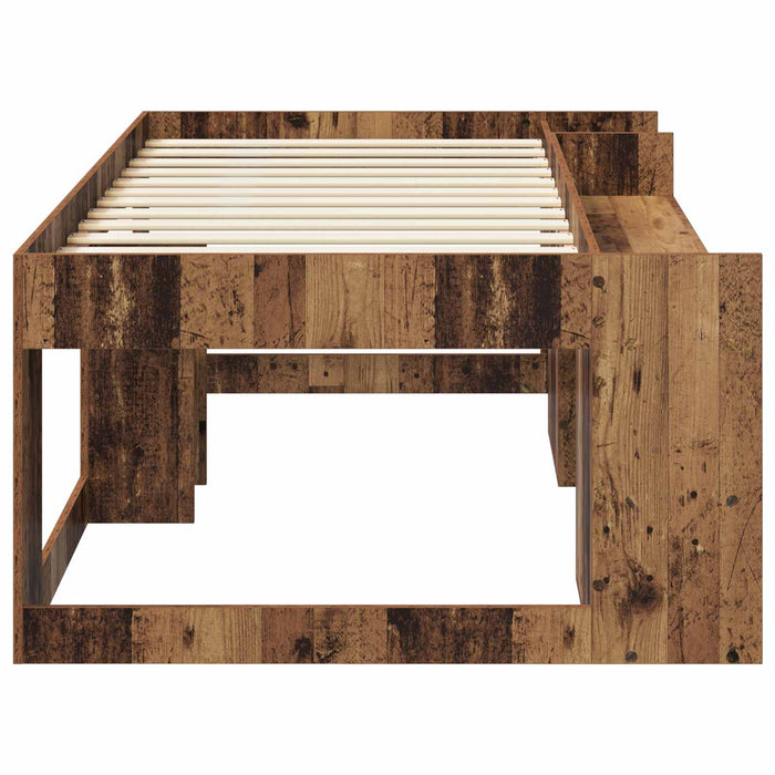 Cadru de pat pentru copii cu depozitare Lemn vechi 90 x 190 cm - WALTI WALTI