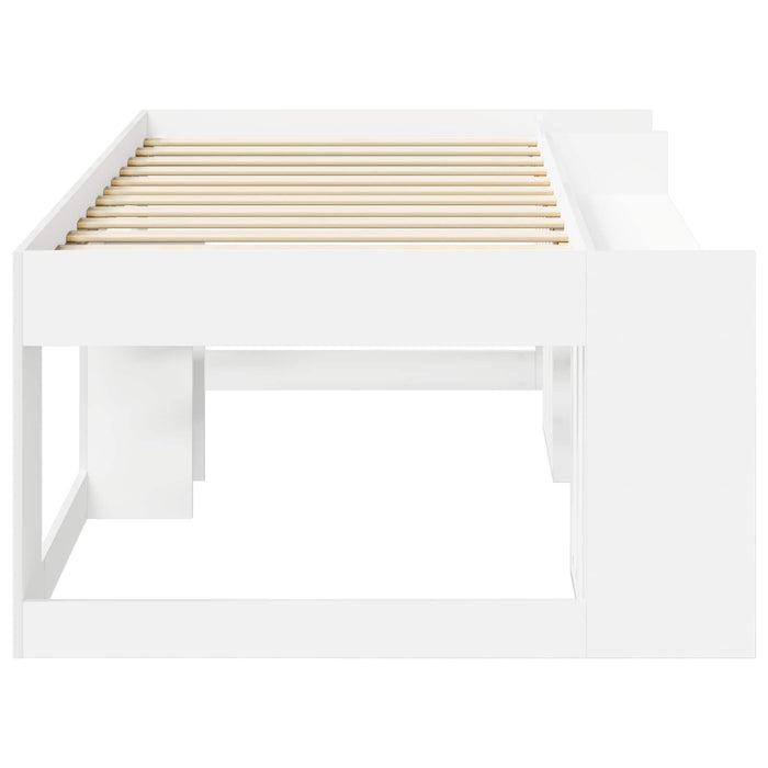 Cadru de pat pentru copii cu depozitare Alb 75 x 190 cm WALTI