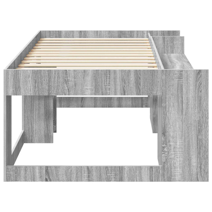 Cadru de pat pentru copii cu depozitare Sonoma gri 75 x 190 cm WALTI