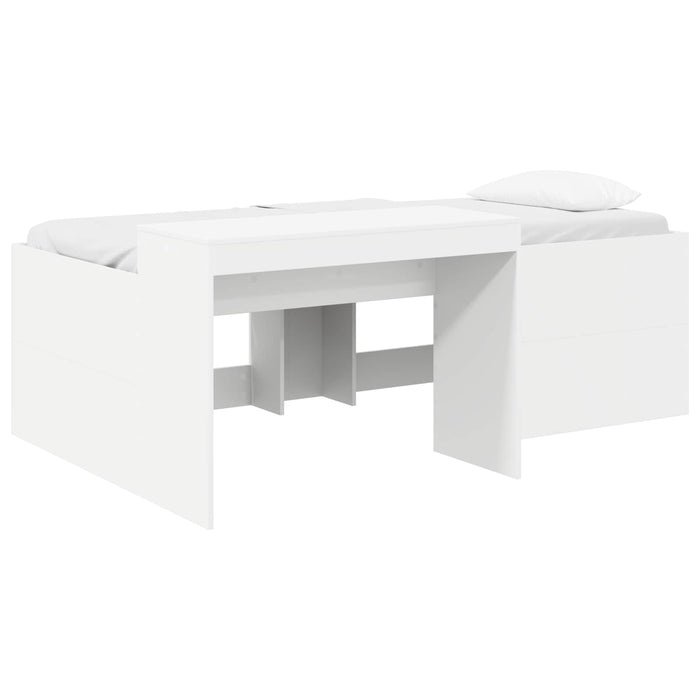Cadru de Pat Înalț pentru Copii cu Birou Alb 80 x 200 cm WALTI