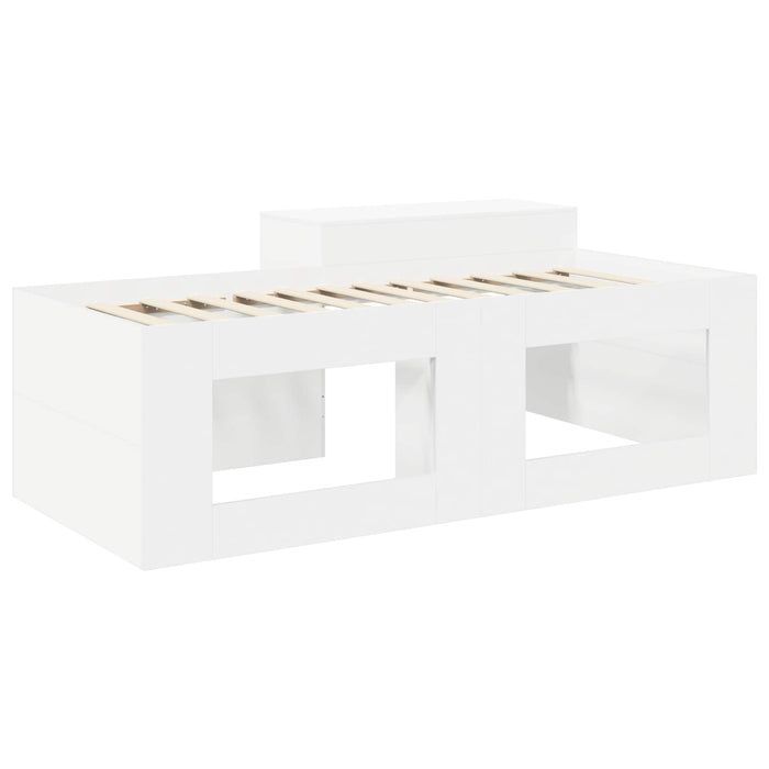 Cadru de Pat Înalț pentru Copii cu Birou Alb 90 x 200 cm - WALTI WALTI