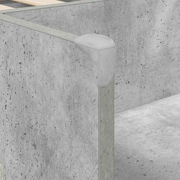 Cadru de Pat Înalț pentru Copii cu Birou Gri Beton 75 x 190 cm - WALTI WALTI