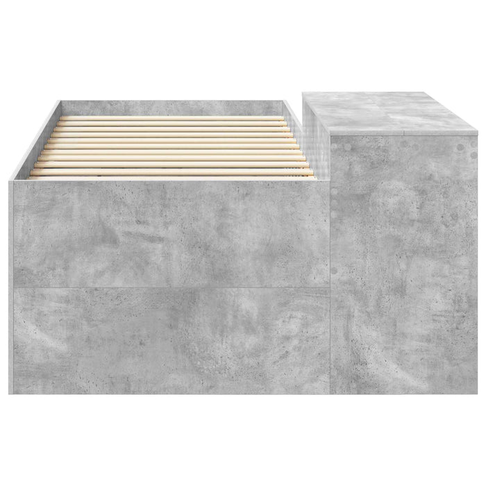 Cadru de Pat Înalț pentru Copii cu Birou Gri Beton 75 x 190 cm - WALTI WALTI