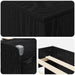 Cadru de pat loft cu sertar cu ușă 3 pcs Negru Lemn compozit - WALTI WALTI