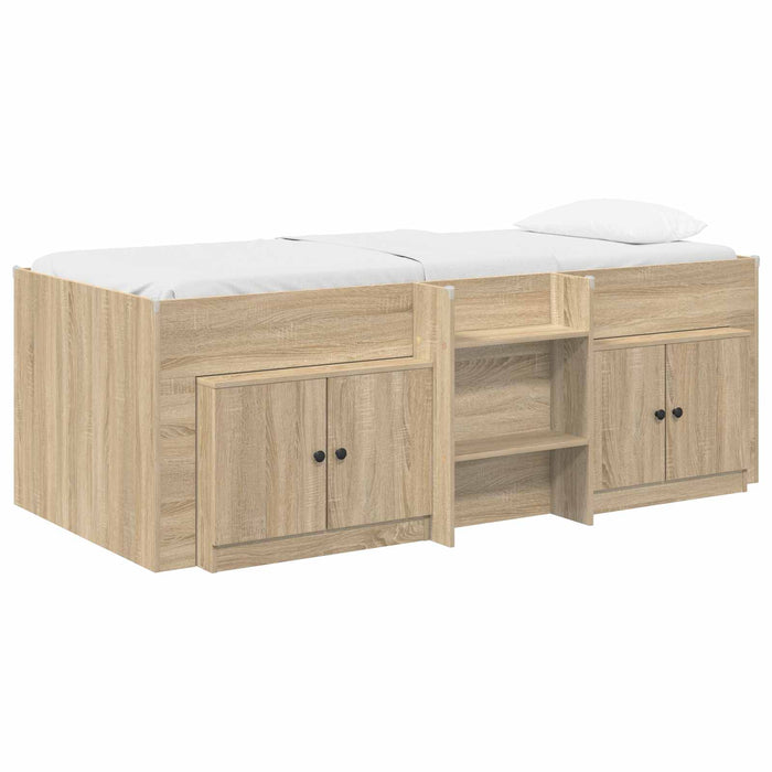 Cadru de pat loft cu sertar 3 buc. Stejar Sonoma Lemn compozit - WALTI WALTI