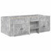 Cadru de pat loft cu sertar 3 buc. Gri Beton Lemn compozit - WALTI WALTI