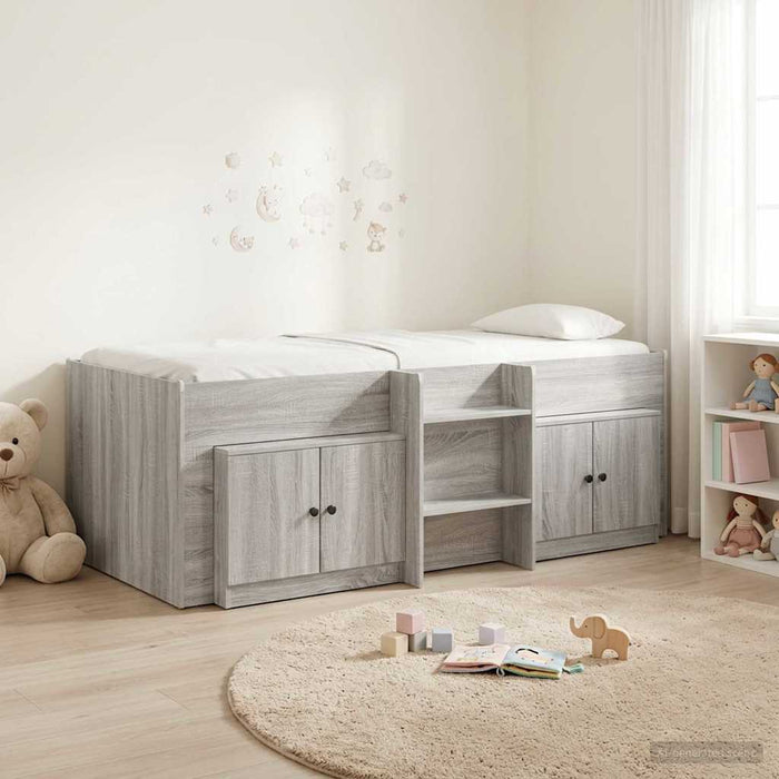 Cadru de pat loft cu sertar 3 buc. Sonoma gri Lemn compozit - WALTI WALTI