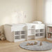Cadru de pat loft cu sertar cu raft 3 pcs Alb Lemn compozit - WALTI WALTI