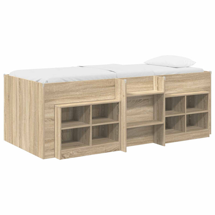 Cadru de pat loft cu sertar 3 buc. Stejar Sonoma Lemn compozit - WALTI WALTI