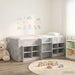 Cadru de pat loft cu sertar 3 buc. Gri Beton Lemn compozit - WALTI WALTI