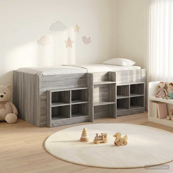 Cadru de pat loft cu sertar 3 buc. Sonoma gri Lemn compozit - WALTI WALTI