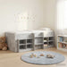 Cadru de pat loft cu sertar 3 buc. Gri Beton Lemn compozit - WALTI WALTI