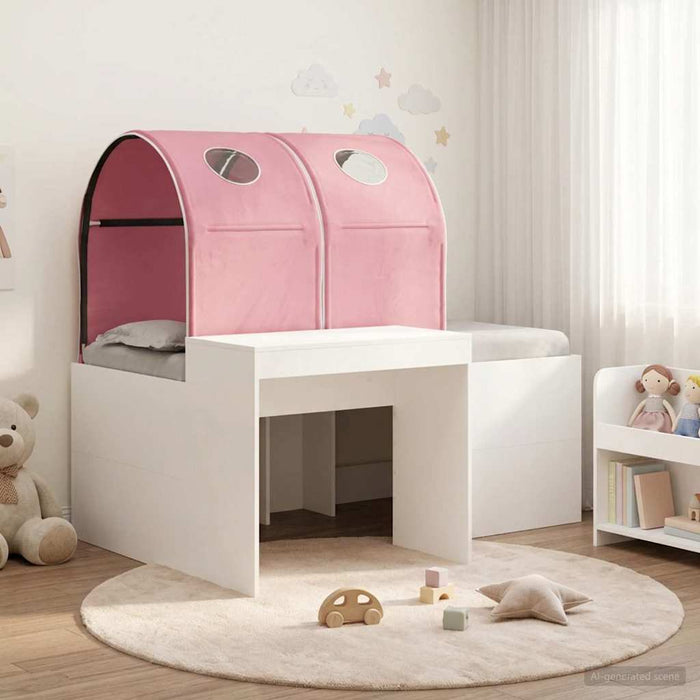 Pat cu Tunel 3 buc. Stejar artisanal și roz Lemn prelucrat WALTI