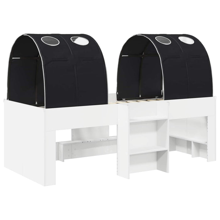 Pat cu Tunel 4 pcs Alb și negru Lemn prelucrat WALTI