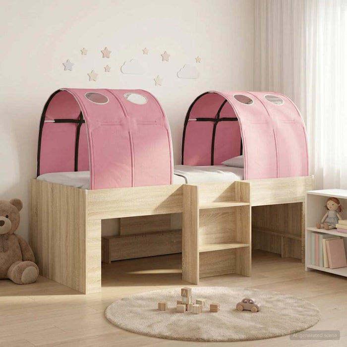 Pat cu Tunel 4 pcs Sonoma și Roz Lemn prelucrat WALTI