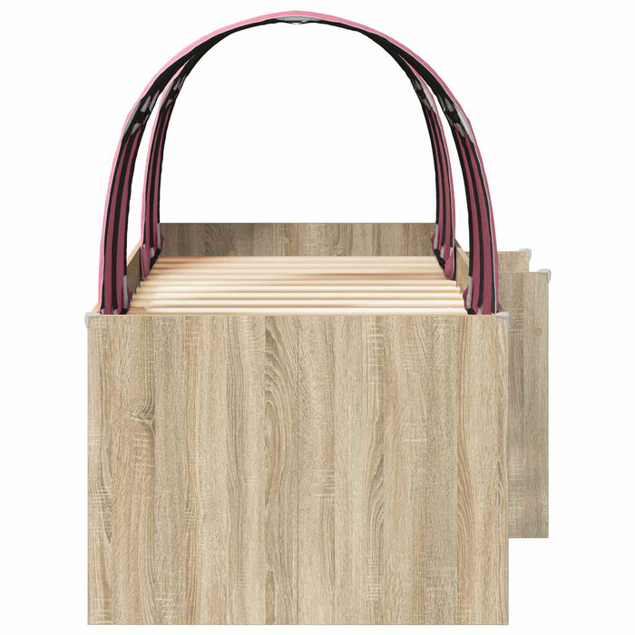Pat cu Tunel 4 pcs Sonoma și Roz Lemn prelucrat WALTI