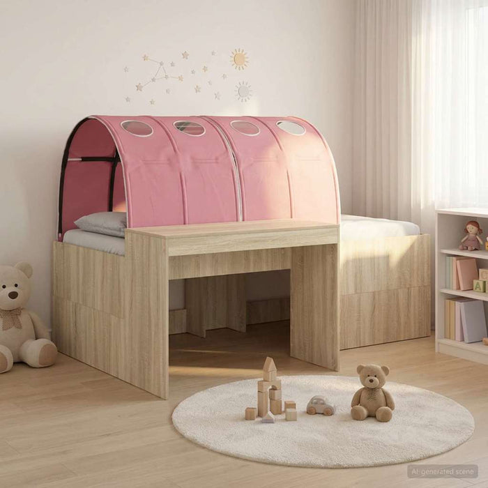 Pat cu tunel 3 buc. Stejar artisanal și roz Lemn prelucrat WALTI