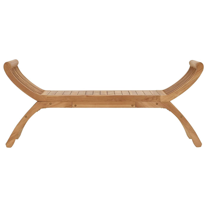 Bancă de grădină 2 -Seater 126 cm Lemn solid de tec natural - WALTI WALTI