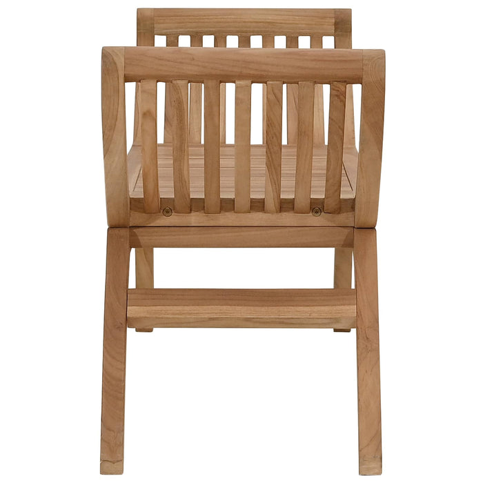 Bancă de grădină 2 -Seater 126 cm Lemn solid de tec natural - WALTI WALTI