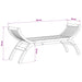 Bancă de grădină 2 -Seater 126 cm Lemn solid de tec natural - WALTI WALTI