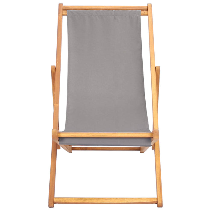 Scaun de plajă Gri deschis Lemn solid de tec - WALTI WALTI