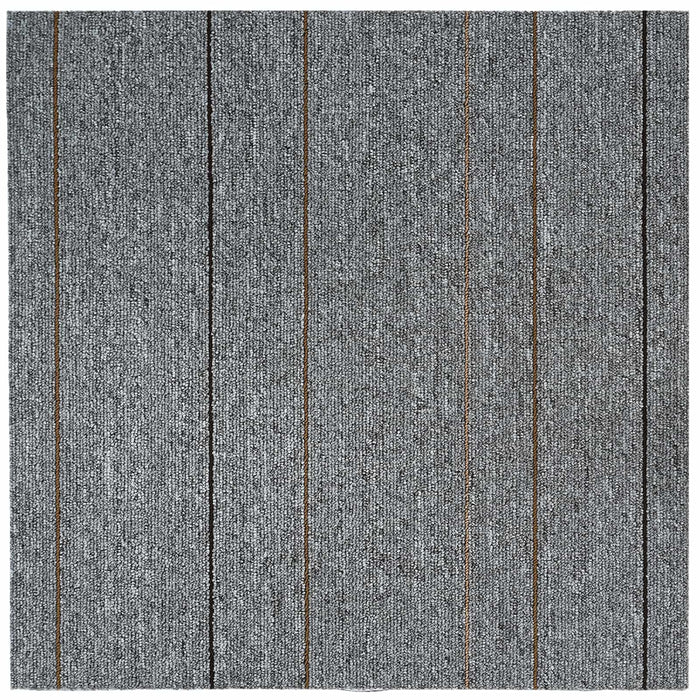 Placă de carpetă Gri deschis cu dungi 50 x 50 cm 4 pcs - WALTI WALTI