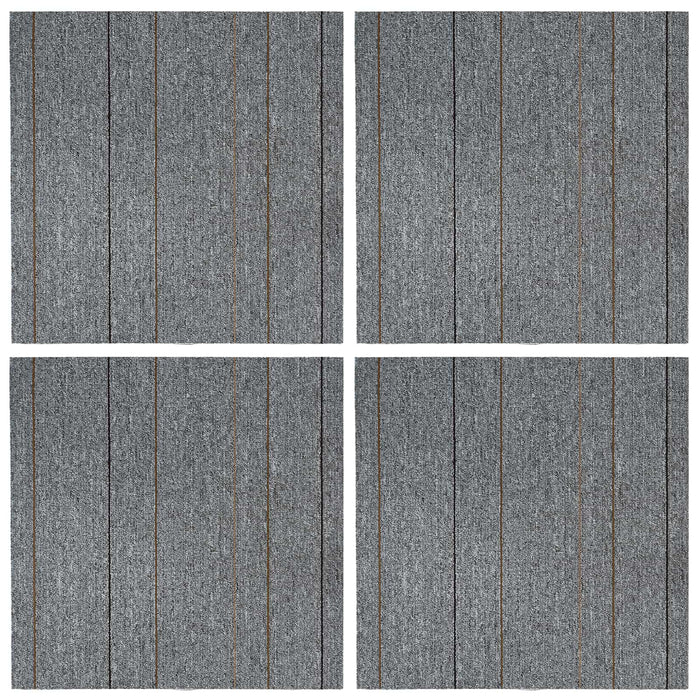 Placă de carpetă Gri deschis cu dungi 50 x 50 cm 4 pcs - WALTI WALTI