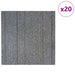 Placă de carpetă Gri deschis cu dungi 50 x 50 cm 20 pcs - WALTI WALTI