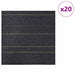 Placă de carpetă Gri închis cu dungi 50 x 50 cm 20 pcs - WALTI WALTI