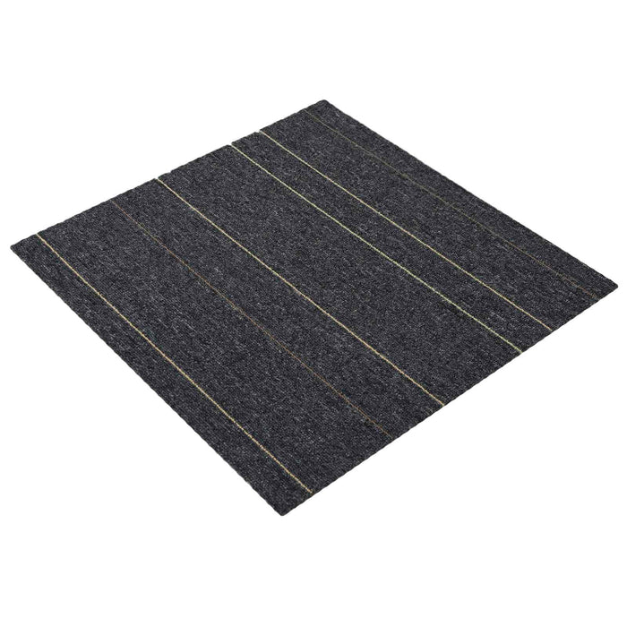 Placă de carpetă Gri închis cu dungi 50 x 50 cm 36 pcs - WALTI WALTI